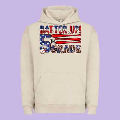 Batter Up 5th Grade Urban Hoodie Designed By Jahusdesignshop