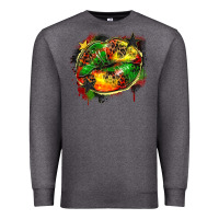 Charcoal Heather juneteenth lips Premium Sweatshirt - Zillion Design Studio