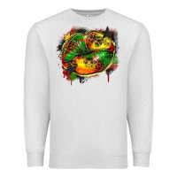 Oatmeal Heather juneteenth lips Premium Sweatshirt - Zillion Design Studio