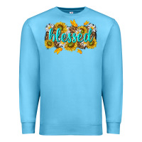 Ocean Blue blessed tbw Premium Sweatshirt - texasbilliewilder