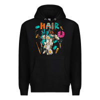 Black bullskull hairstlist Premium Hoodie - AdoDesignShop