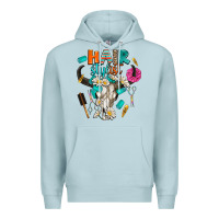 Blue Mist bullskull hairstlist Premium Hoodie - AdoDesignShop