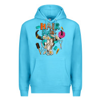 Ocean Blue bullskull hairstlist Premium Hoodie - AdoDesignShop