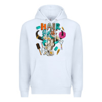 White bullskull hairstlist Premium Hoodie - AdoDesignShop