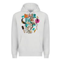 Dove Grey bullskull hairstlist Premium Hoodie - AdoDesignShop