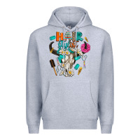 Heather Grey bullskull hairstlist Premium Hoodie - AdoDesignShop