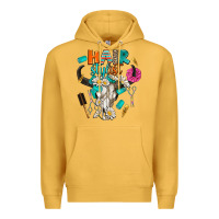 Mustard bullskull hairstlist Premium Hoodie - AdoDesignShop