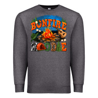 Charcoal Heather bonfire hoodie Premium Sweatshirt - texasbilliewilder