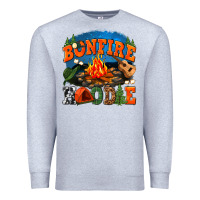 Heather Grey bonfire hoodie Premium Sweatshirt - texasbilliewilder