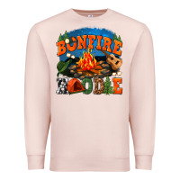 Pale Pink bonfire hoodie Premium Sweatshirt - texasbilliewilder