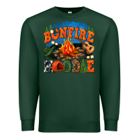 Sports Green bonfire hoodie Premium Sweatshirt - texasbilliewilder
