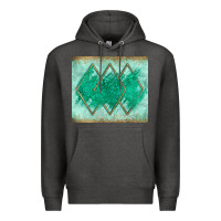Charcoal Heather green glitter Premium Hoodie - JahusDesignShop