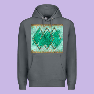 Green Glitter Premium Hoodie Designed By Jahusdesignshop