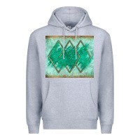 Heather Grey green glitter Premium Hoodie - JahusDesignShop
