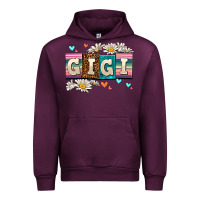 Mauve Wine daisy gıgı Urban Hoodie - AdoDesignShop