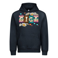 Navy daisy gıgı Urban Hoodie - AdoDesignShop