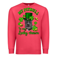 Cardinal St. Patrick's Day My Pitbull Is My Lucky Charm With Hat Premium Sweatshirt - RanaPortraitStore