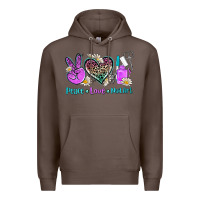 Coffee peace love nail art Premium Hoodie - AdoDesignShop