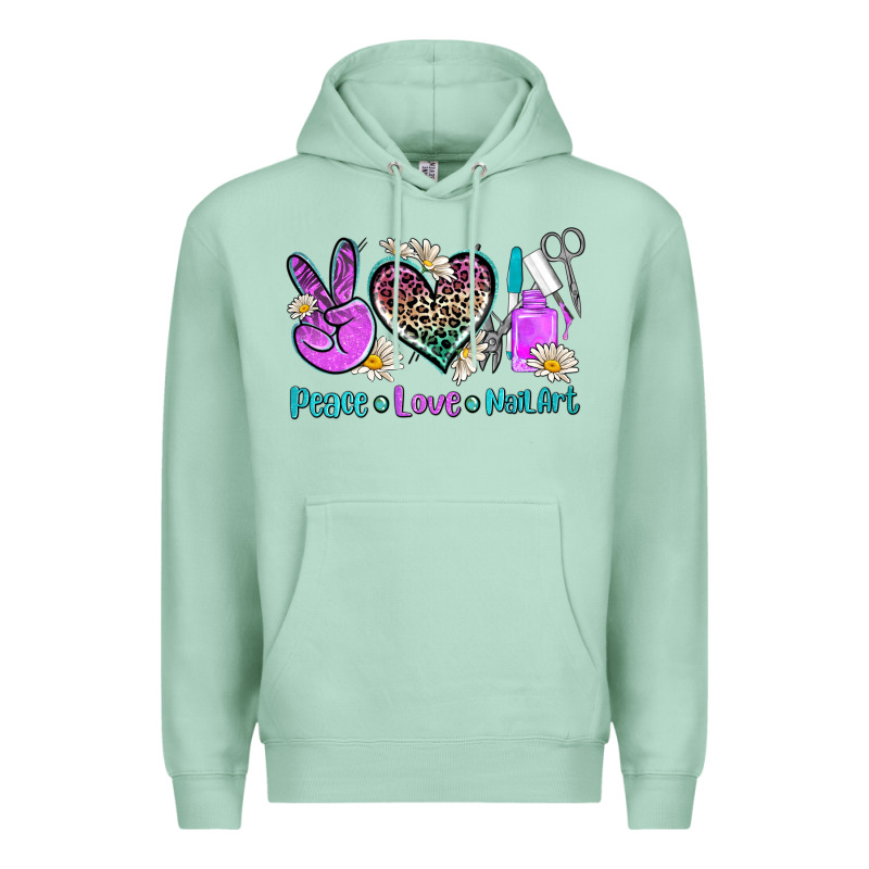 Peace Love Nail Art Premium Hoodie by AdoDesignShop | Teevron