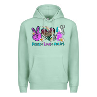 Seafoam peace love nail art Premium Hoodie - AdoDesignShop