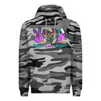 Slate Camo peace love nail art Premium Hoodie - AdoDesignShop