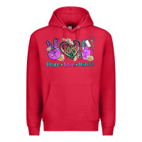 Cardinal peace love nail art Premium Hoodie - AdoDesignShop