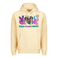 Pina Colada peace love nail art Premium Hoodie - AdoDesignShop