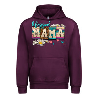 Mauve Wine daisy blessed mama Urban Hoodie - AdoDesignShop