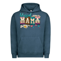 Pigment Midnight Navy daisy blessed mama Urban Hoodie - AdoDesignShop