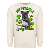 Sandshell St. Patrick's Day My Pitbull Is My Lucky Charm Premium Sweatshirt - RanaPortraitStore
