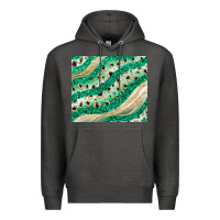 Charcoal Heather green glitter Premium Hoodie - JahusDesignShop