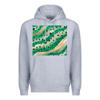 Heather Grey green glitter Premium Hoodie - JahusDesignShop