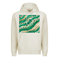 Oatmeal Heather green glitter Premium Hoodie - JahusDesignShop
