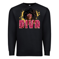 Black diva Premium Sweatshirt - Zillion Design Studio