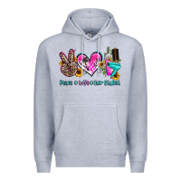 Heather Grey peace love hair stylist Premium Hoodie - AdoDesignShop