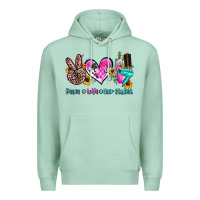 Seafoam peace love hair stylist Premium Hoodie - AdoDesignShop