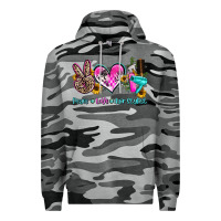 Slate Camo peace love hair stylist Premium Hoodie - AdoDesignShop