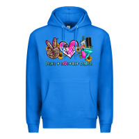 True Royal peace love hair stylist Premium Hoodie - AdoDesignShop