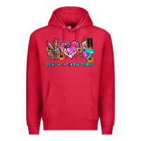 Cardinal peace love hair stylist Premium Hoodie - AdoDesignShop