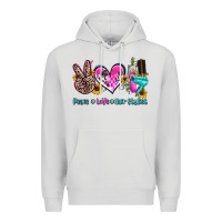 Dove Grey peace love hair stylist Premium Hoodie - AdoDesignShop