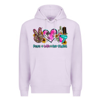 Lilac peace love hair stylist Premium Hoodie - AdoDesignShop