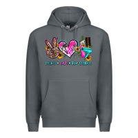 Rock peace love hair stylist Premium Hoodie - AdoDesignShop