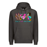 Smoke peace love hair stylist Premium Hoodie - AdoDesignShop