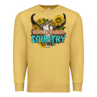 Antique Gold born and raised country tbw Premium Sweatshirt - texasbilliewilder