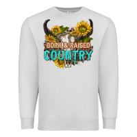 Dove Grey born and raised country tbw Premium Sweatshirt - texasbilliewilder