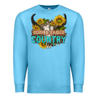 Ocean Blue born and raised country tbw Premium Sweatshirt - texasbilliewilder