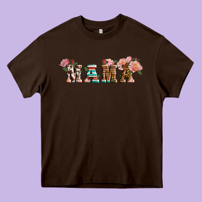 Western Mama Pink Roses Mother's Day Heavy Core Tee Designed By Lillyallendesigns