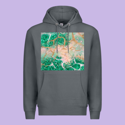 Green Glitter Premium Hoodie Designed By Jahusdesignshop