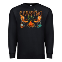 Black camping life Premium Sweatshirt - texasbilliewilder