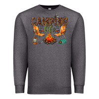 Charcoal Heather camping life Premium Sweatshirt - texasbilliewilder